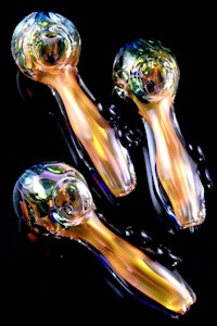 The higher path - GOLD FUMED 5.5" METALLIC DOT GLASS PIPE