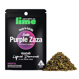 Lime - PURPLE ZAZA (ROLL-YOUR-OWN) HASH & DIAMONDS-INFUSED FLOWER
