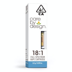 Care by design - 18:1 CBD THC 0.5G CARTRIDGE