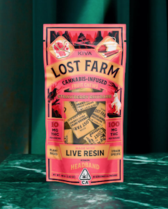 Kiva - LOST FARM - STRAWBERRY RHUBARB (HEADBAND) LIVE RESIN FRUIT CHEWS