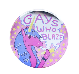 Thp - 'GAYS WHO BLAZE' BUTTON