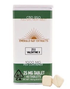 Emerald bay extracts - VALENTINE X HIGH CBD RSO TABLET 40-PACK