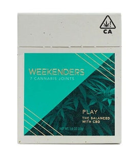 Weekenders - PLAY (1:1) 0.5G PREROLLS  (7-PACK)