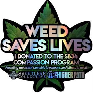Thp - THP X SWEETLEAF COMPASSION STICKER (PROCEEDS DONATED TO A MEDICAL CANNABIS PATIENT IN NEED)