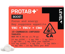 PROTAB+ BOOST THC, THCV, CBG, THCA 10 PACK TABLETS