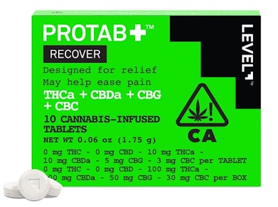 Level - PROTAB+ "RECOVER" TABLETS (CBG,CBC,CBD,THCA)