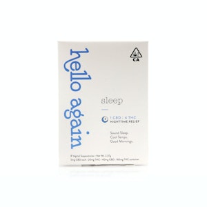 Hello again - SLEEP 1:4 NIGHTTIME RELIEF SUPPOSITORIES 8-PACK