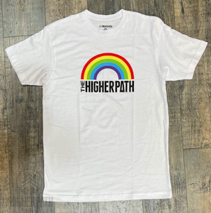 The higher path - THP PRIDE SHIRT (WHITE) - $1 OF EACH SALE GOES TOWARDS THE TREVOR PROJECT