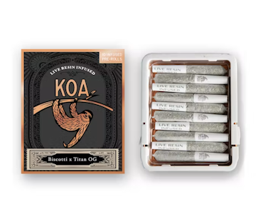 Koa - KOA - TITAN OG  X  BISCOTTI (LIVE RESIN-INFUSED PRE-ROLLS) 10-PACK