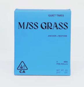 Miss grass - QUIET TIMES .4G MINI PREROLL 5-PACK