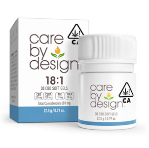 Care by design - 18:1 CBD SOFT GEL CAPSULES 30-PACK