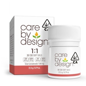 Care by design - 1:1 CBD SOFT GEL CAPSULES 30-PACK