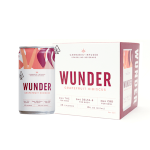 Wunder - (SESSIONS) GRAPEFRUIT HIBISCUS SELTZER 4-PACK (2MG DELTA-8 PER CAN)