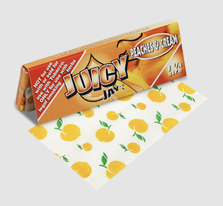 Juicy jay's - 1 1/4" INCH PEACHES AND CREAM FLAVORED HEMP ROLLING PAPERS