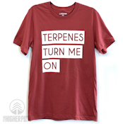 THP "TERPENES TURN ME ON" T-SHIRT (RED)