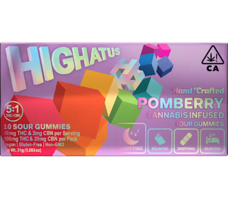 Highatus - POMBERRY 5:1 THC:CBN 10-PACK SOUR GUMMIES