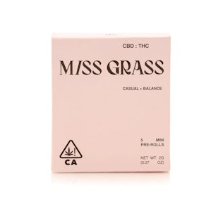 Miss grass - HALF TIMES  1:3 CBD PREROLL 5-PACK