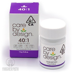 Care by design - 40:1 CBD SOFT GEL CAPSULES 10-PACK