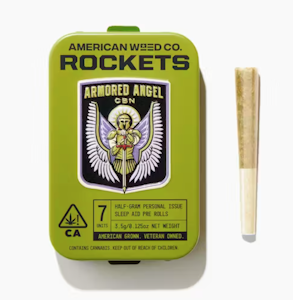 American weed co. - ARMORED ANGEL 0.5G CBN INFUSED PREROLL 7PACK