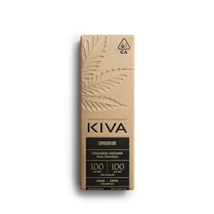 Kiva - DARK CHOCOLATE ESPRESSO CBD CHOCOLATE BAR