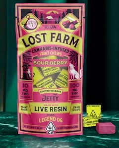 Kiva - LOST FARM - SOUR BERRY (LEGEND OG) "JETTY EXTRACTS" LIVE RESIN FRUIT CHEWS