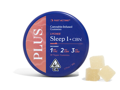 Plus - LYCHEE SLEEP 1+CBN 20-PACK GUMMIES
